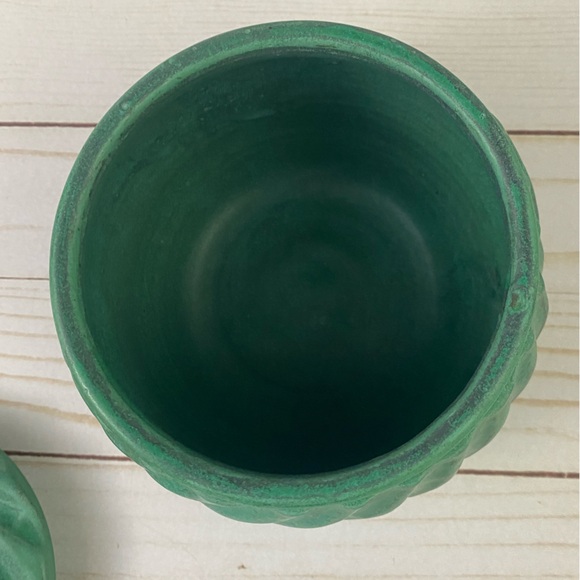 Parsley Pottery Studio Art Teal Swirl Lidded Jar Bowl Cincinnati Ohio - Picture 6 of 14